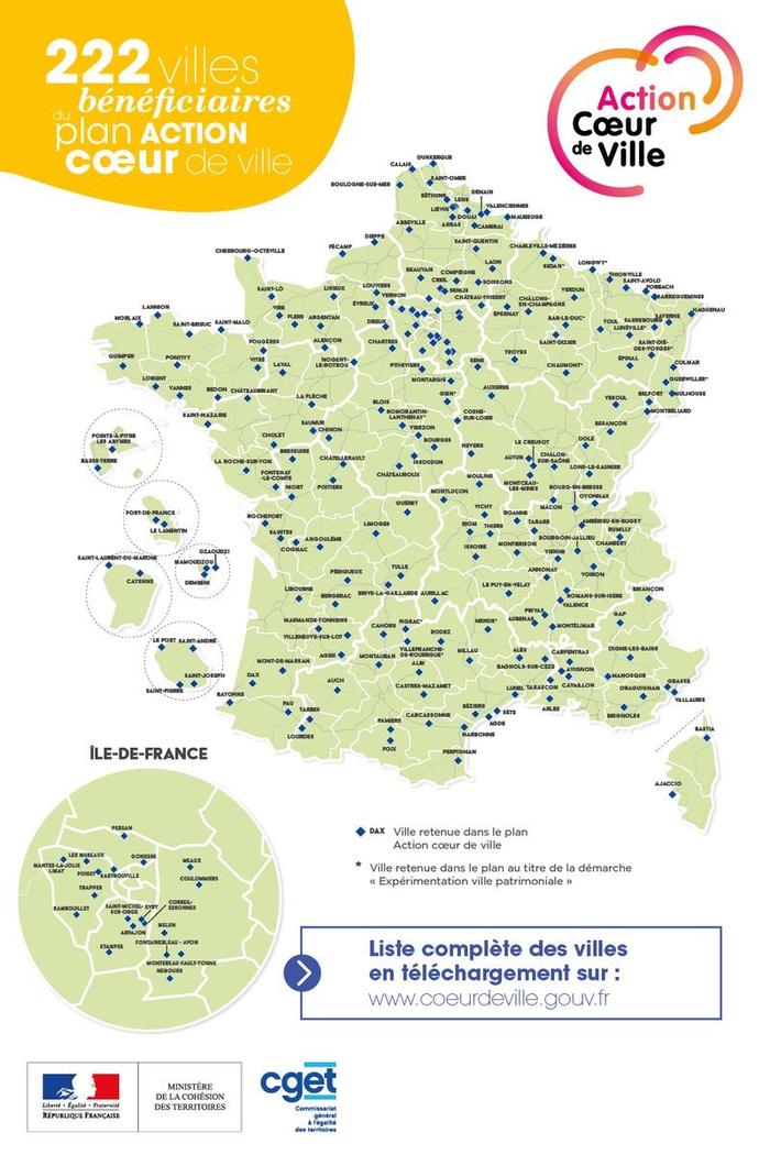 Action coeur de ville - Carte